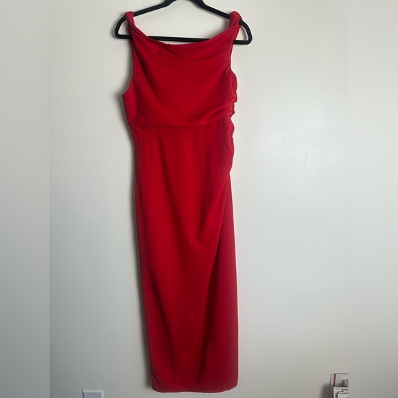 NWT Hello Molly MOVE ME OFF SHOULDER MAXI Evening DRESS in red size XL - Picture 3 of 7